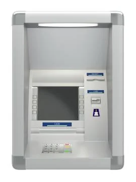 Atm machine on wall Illustrazione stock