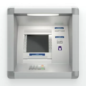 Atm machine on wall Stock Illustration