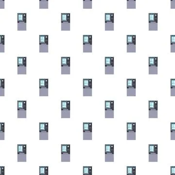 Atm machines forming a seamless repeating pattern background イラスト素材