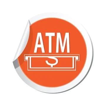 Atm ORANGE LABEL Stock Illustration