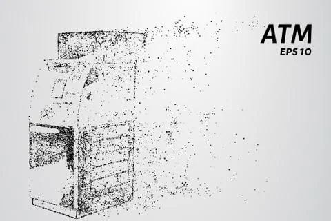The ATM of the particles. ATM consists of small circles and dots. Vector illu Stockillustratie