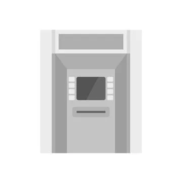 Atm payment icon flat isolated vector Illustrazione stock