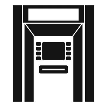 Atm payment icon, simple style Illustration