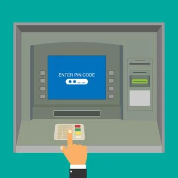 ATM payment Illustrazione stock