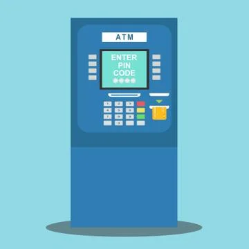ATM payment vector illustration. Stock Illustration