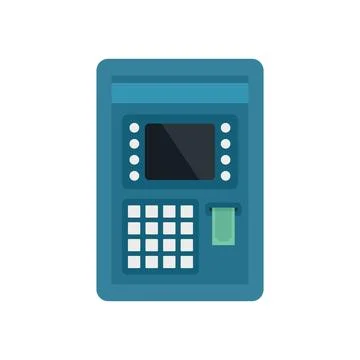 Atm pin code icon flat isolated Stock-Illustration