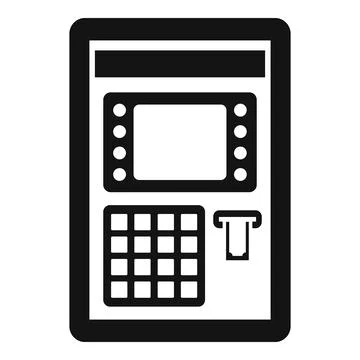 Atm pin code icon, simple style Stock-Illustration