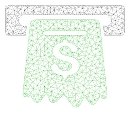 ATM Polygonal Frame Vector Mesh Illustration Illustrazione stock