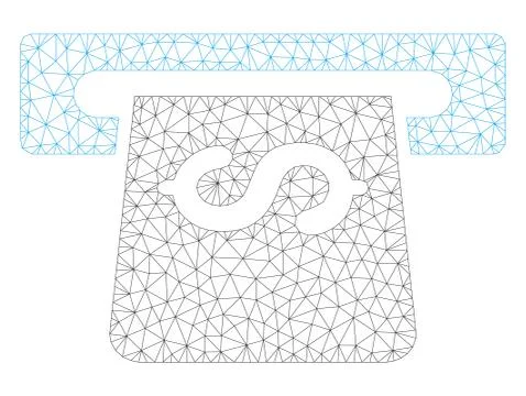 ATM Polygonal Frame Vector Mesh Illustration Illustrazione stock