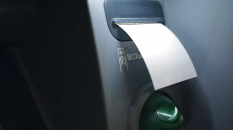 Atm printing a check. Stock Footage 65294859