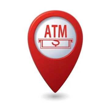 Atm RED pointer Stock Illustration