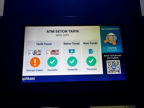 ATM screen Fotos de archivo