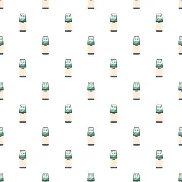 Atm self service terminal pattern flat illustration 스톡 일러스트