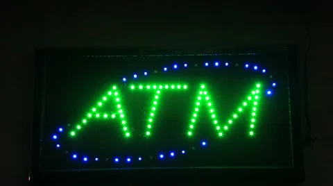 ATM Sign Stock Footage 62417828