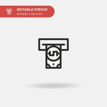 Atm Simple vector icon. Illustration symbol design template for web mobile UI Stock Illustration
