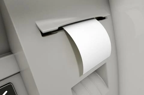 ATM Slip Blank Receipt Stock Illustration