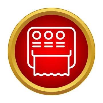 Atm spitting out a receipt with banking financial data イラスト素材