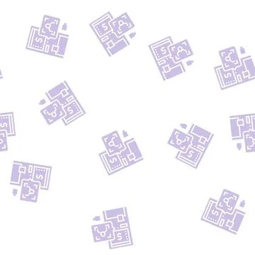 Atm technology with face id glyph seamless pattern 스톡 일러스트