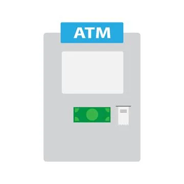 Atm, teller machine ilustration design. atm, teller machine icon. Stock Illustration