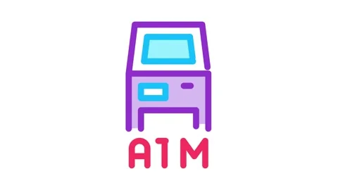 Atm terminal Icon Animation Stock Footage 145272652