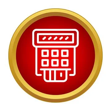 Atm terminal processing transaction with credit card icon Stock Illustration