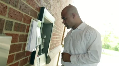 ATM Transaction Stock Footage 22772368