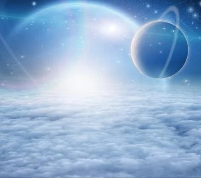Atmosphere and planets Stock Illustration