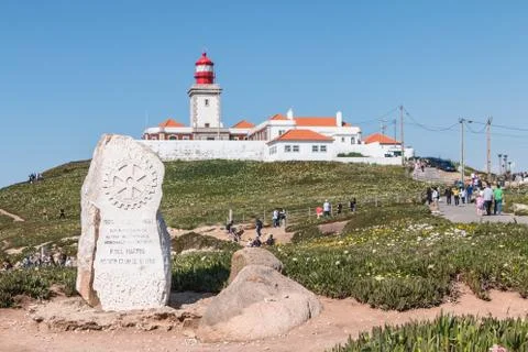 Atmosphere around the cabo de roca lighthouse, Portugal Stock Photos