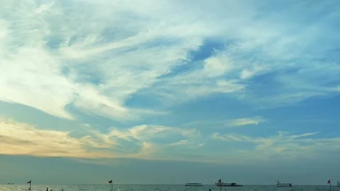 Atmosphere on the beach in the afternoon Stock Footage 245628051