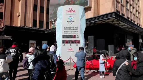 Atmosphere builds on opening day of Beijing 2022 Olympics, CHINA, CN - 04 Feb 20 Stock Footage 204100460