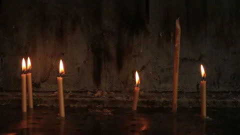 Atmosphere with Candle Lights Stock Footage 164068691