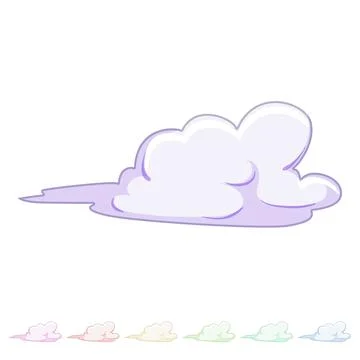 Atmosphere cloud cartoon vector graphic Stock Illustration