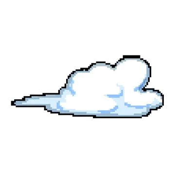 Atmosphere cloud pixel art vector illustration 스톡 일러스트
