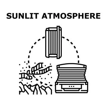 Atmosphere condition measuring concept, analyzing sunlit air Stock Illustration