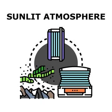 Atmosphere condition measuring concept, analyzing sunlit air Stock Illustration