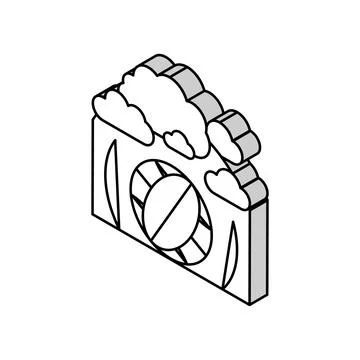 Atmosphere ecosystem isometric icon vector illustration Stock Illustration