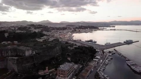 The atmosphere of the evening cloudy island. Stock Footage 146849235