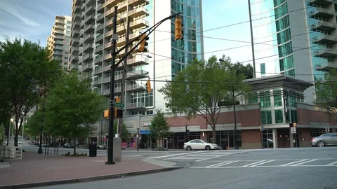 The atmosphere at the intersection that tends to be quiet Stock Footage 106273842