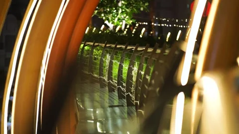 The Atmosphere of The Mall Bridge at Night Stock Footage 244761613