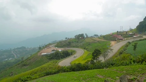 Atmosphere of nature, mountains, clouds and driving. Stock Footage 76966357