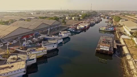 The Atmosphere Of Probolinggo-East Java Harbor In The Morning Stock Footage 249881106