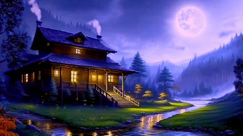 The atmosphere of a remote house in the mountains Video stock 272513667