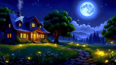 The atmosphere of a remote house in the mountains Stock Footage 279895837