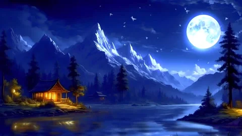 The atmosphere of a remote house in the mountains Stock Footage 280554613