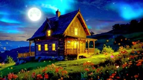 The atmosphere of a remote house in the mountains Stock Footage 281587662