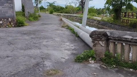 The atmosphere of the road by the river Stock Footage 219198007