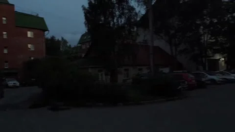 The atmosphere of silence between the buildings Stock Footage 316798041