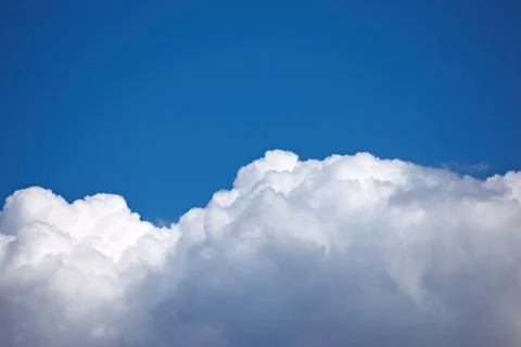 Atmosphere, space and environment with clouds in blue sky for heaven, peace and Fotos Stock