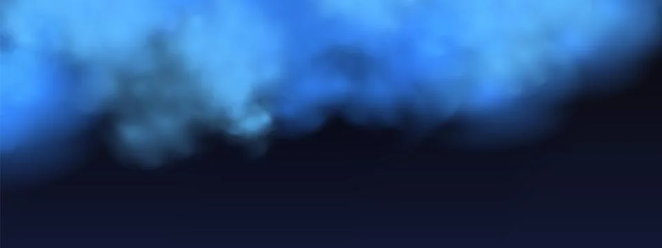 The atmosphere of spring magic at dawn or summer night ,fog over land or wate Stock Illustration