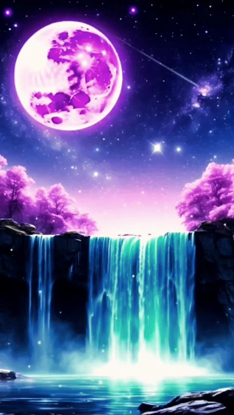 The atmosphere of a waterfall in the mountains Video stock 272754771
